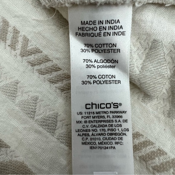 Chico’s Women’s Pullover Blouse Tie Tassels Sz 3=Large Sz 16 Multi Color - Picture 8 of 12